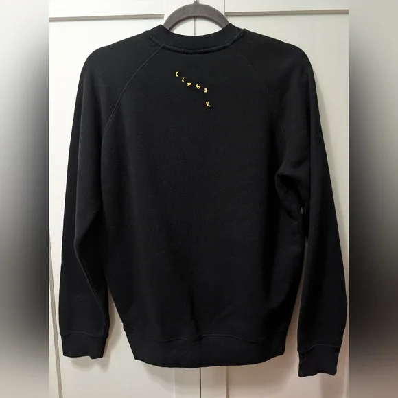 CLARE V. Embroidered Sweatshirt, Marigold and Black, Various Sizes - Picture 7 of 11